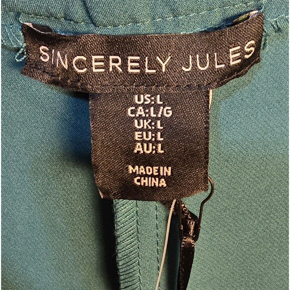 Sincerely Jules Slit Skort, Women's Size Lg, Teal NWT - Picture 4 of 7